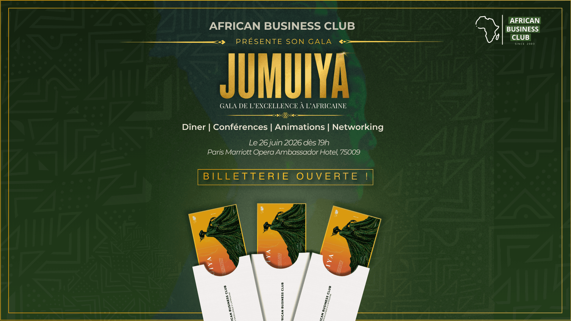 Le 26 juin 2026, l'African Business Club vous ouvre les portes de JUMUIYA